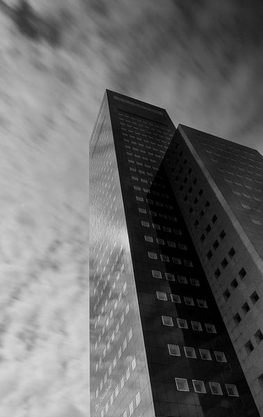 Black and white office building Leeuwarden by Patrick Verhoef
