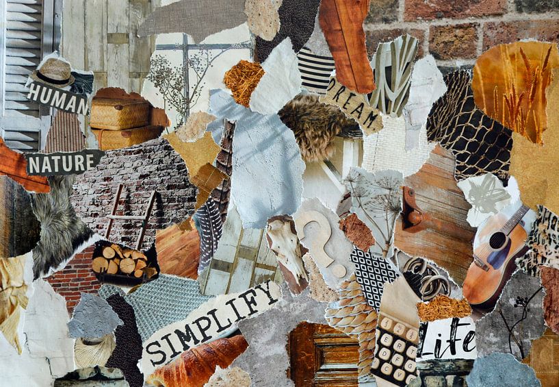 Scandinavian Inspiration recycling collage by Trinet Uzun