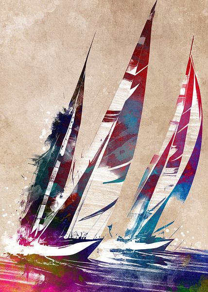 Sailing sport art #sailing by JBJart Justyna Jaszke