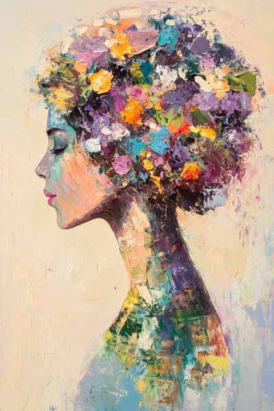 Blütenpracht im Haar von Poster Art Shop