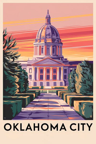 Ville d'Oklahoma par Poster Art Shop