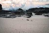 Waves against the rocks