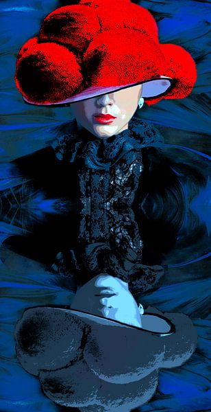 Reflecterende vrouw uit het Zwarte Woud POP ART 4.0 van Ingo Laue