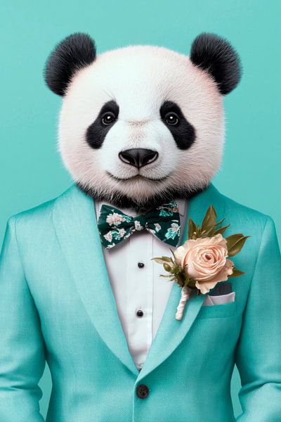 Eleganter Panda im Anzug von Poster Art Shop
