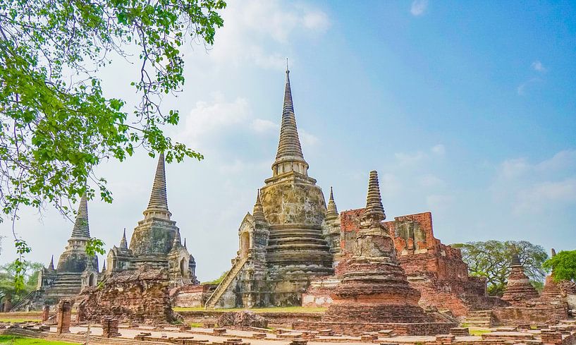 Temple complex with stupas in Ayutthaya by Barbara Riedel