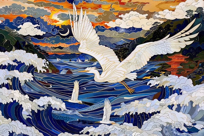 art japonais oiseau par Egon Zitter