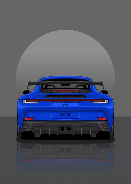 Kunstauto Porsche 991 GT3 terug van D.Crativeart
