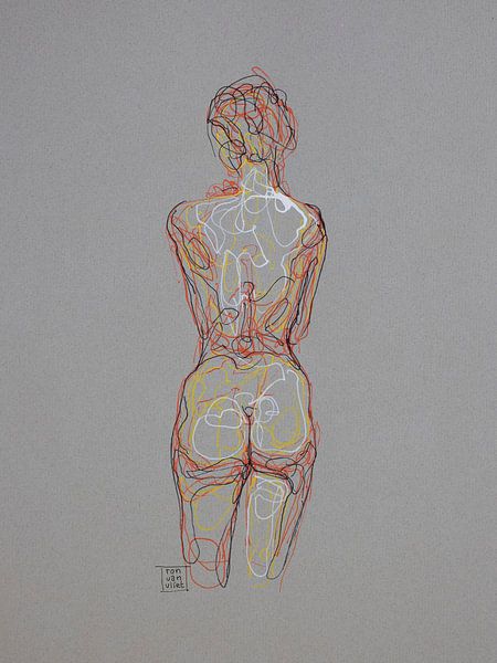 eine Figur aus losen Linien von Ron van Vliet