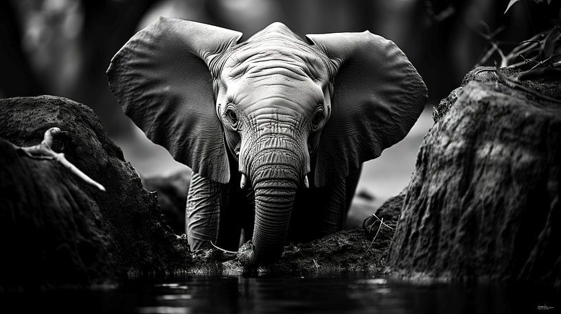 wildlife in black and white by Gelissen Artworks
