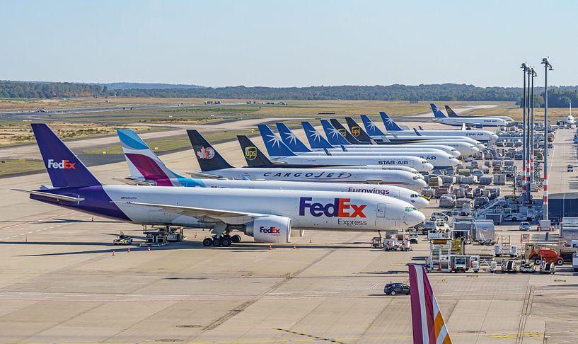 Busy cargo terminal at Flughafen Köln-Bonn. by Jaap van den Berg