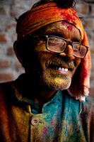 Visitor of the Holi festival, india