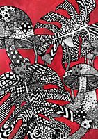 Groepsselfie Met Planten en Paddenstoelen