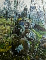 Erde und Naturmooslandschaft