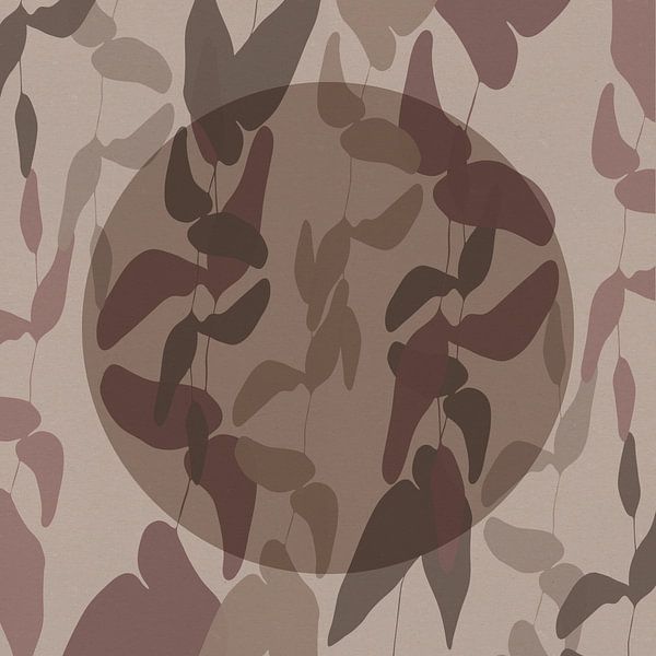 Botanische Kunst in neutralen Erdtönen Nr. 6 von Dina Dankers