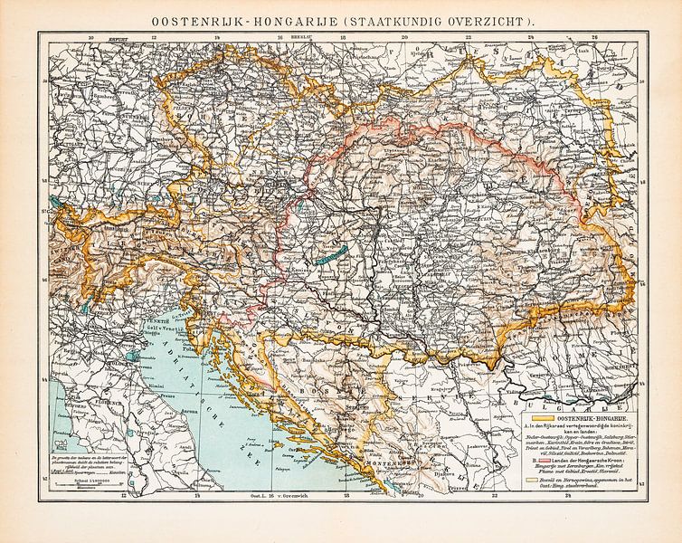 Vintage map Austria - Hungary (State) by Studio Wunderkammer