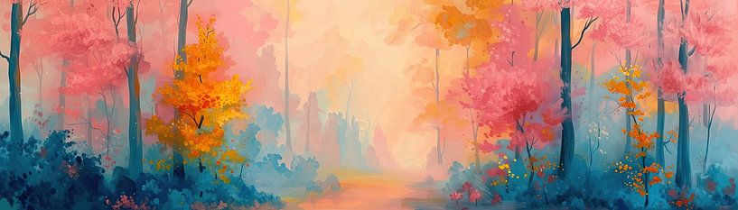 Abstrakte Waldlandschaft von Kunst Laune