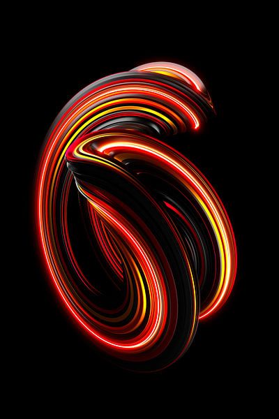 Wervelende Kleuren Streep Druppel 2 van Jörg Hausmann