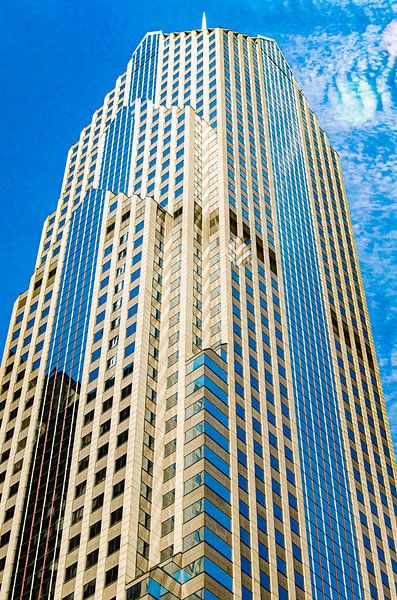 Hochaus Fassade aus Glas und stahl in Chicago USA von Dieter Walther