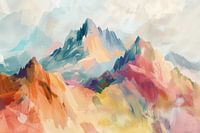 Layers of Serenity: Abstract Mountains