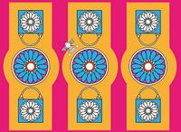 Anunnaki Swatch Green Pink Orange Blue