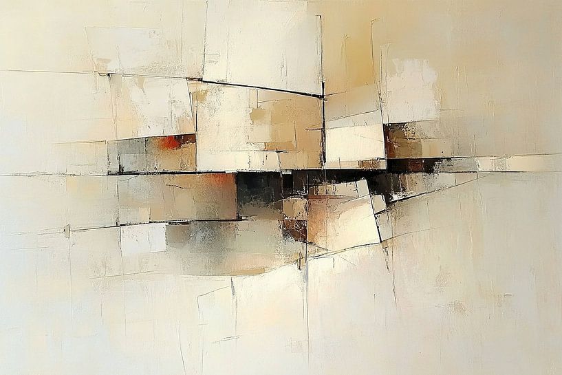 Harmonie abstraite dans les tons de terre par Zen et Plus