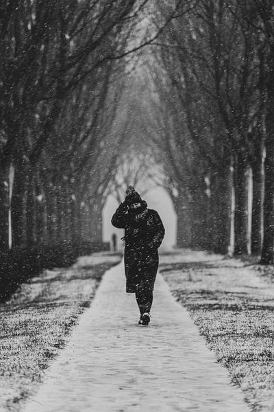 Lonely walker in the snow by Percy's fotografie