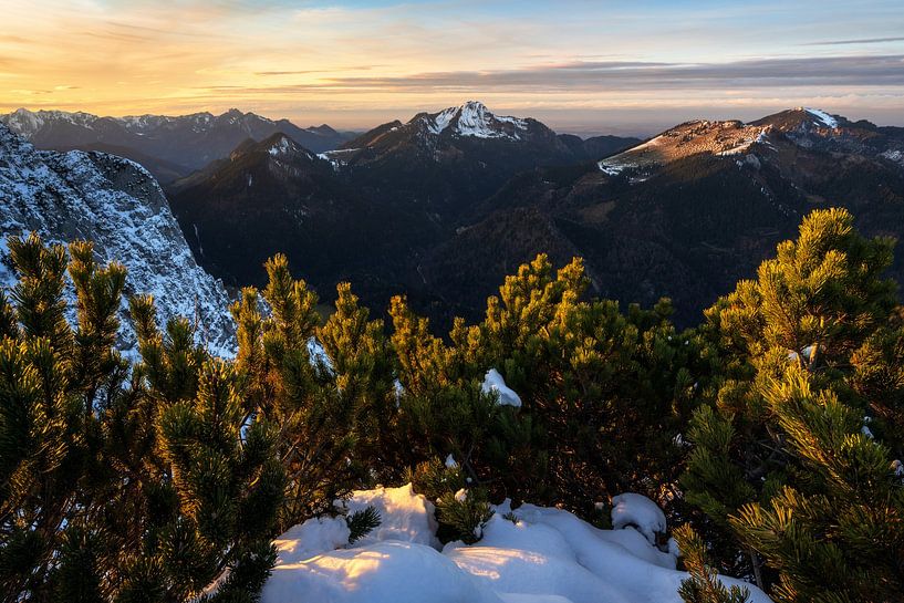 Ein Winterabend in den Chiemgauer Alpen von Daniel Gastager