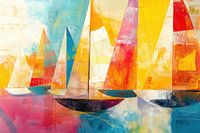 Colourful sailboats