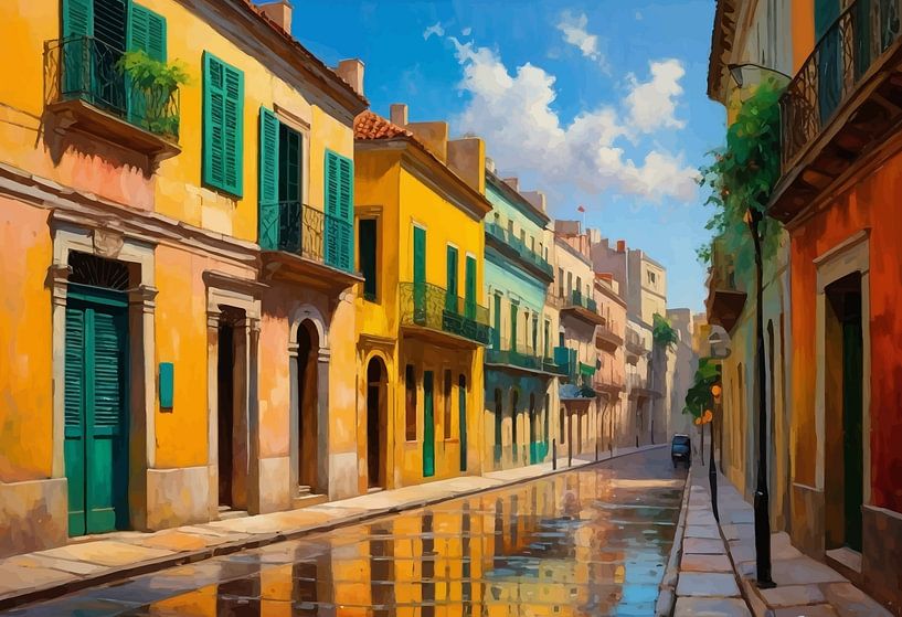 Straßenmalerei in Alt-Havanna von MIROKKU