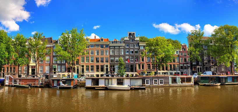 Schaduwgracht Amsterdam panorama von Dennis van de Water