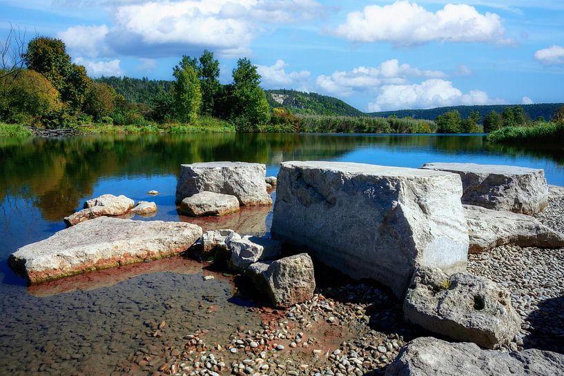 Rocher sur la rivière Almühl à Kottingwörth par ManfredFotos