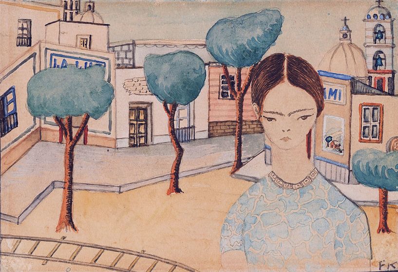 Frida, Frida à Coyoacan (aquarelle), 1927 par Atelier Liesjes