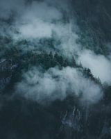 Foggy Swiss mountains