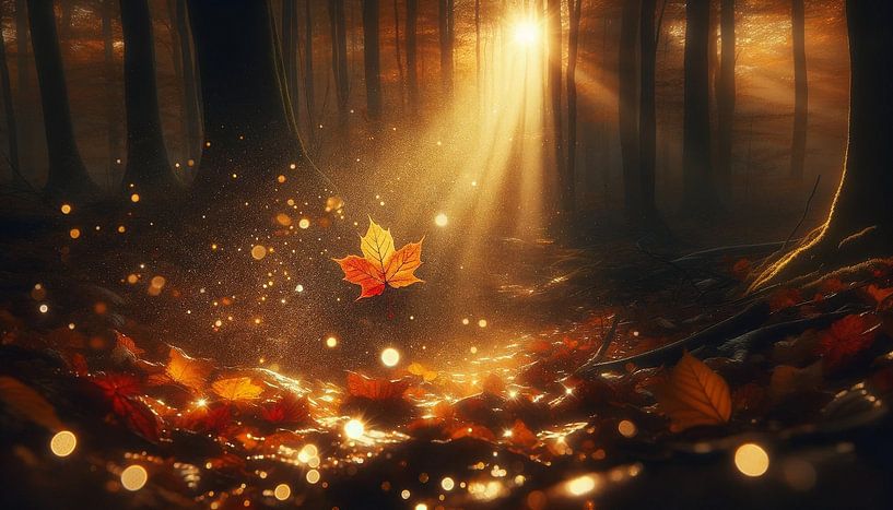 Autumn magic in the whispering forest light by artefacti