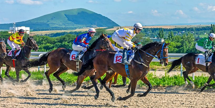 Course de chevaux pour le prix du Grand Été à Pyatigorsk par Mikhail Pogosov