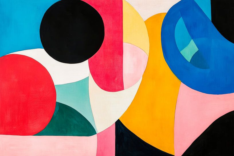 Abstrakte geometrische Formen – Farbenfroh von Poster Art Shop