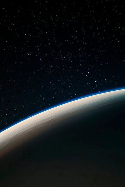 Sternenhimmel über Planetenkurve von Poster Art Shop