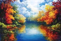 Peinture nature | Peinture colorée | Peinture paysage moderne