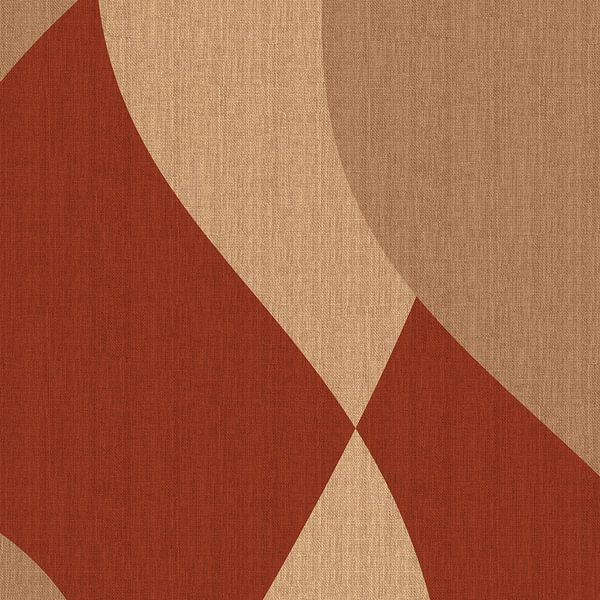 Art abstrait rétro. Vagues aux couleurs chaudes no.7 par Dina Dankers