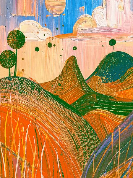 Moderne abstrakte Malerei. Serie: Landschaft in Strukturen - 11 von Studio Pieternel