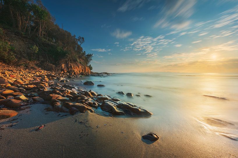Plage de Cala Violina au coucher du soleil, Toscane, Italie par Stefano Orazzini