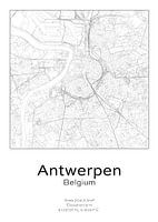 City map - Belgium - Antwerp