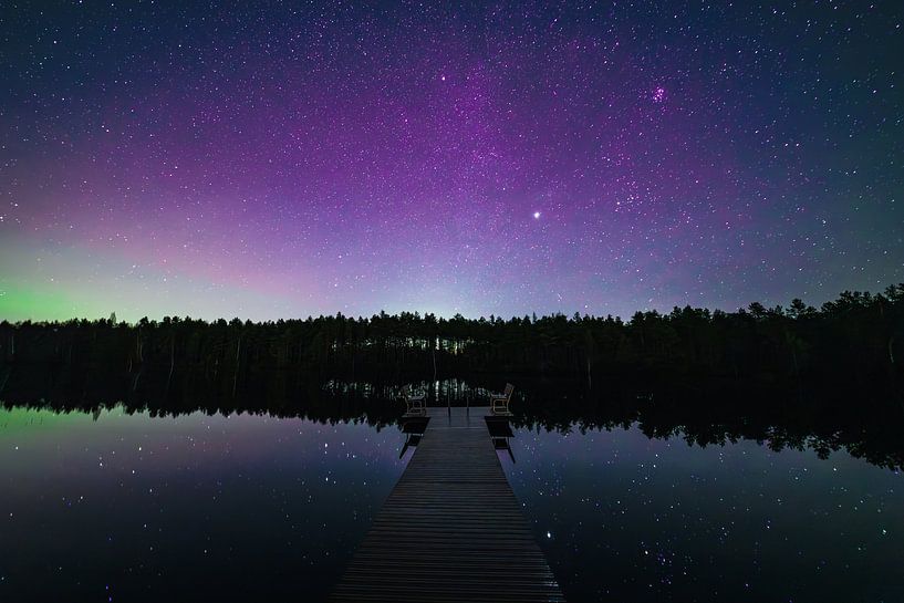 Starry night with Northern Lights by Yanuschka | Fotografie Noordwijk