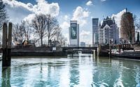 Rotterdam vanuit Haringvliet zicht op Oudehaven