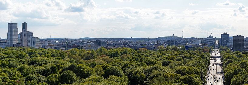 Berlin 360° in 10 Panoramen - Panorama 6:  Bezirk Charlottenburg mit Strasse des 17. Juni und Funkturm von Frank Herrmann