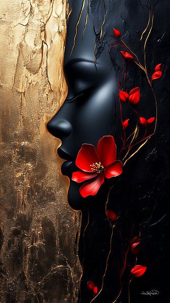 or - noir - rouge par Gelissen Artworks