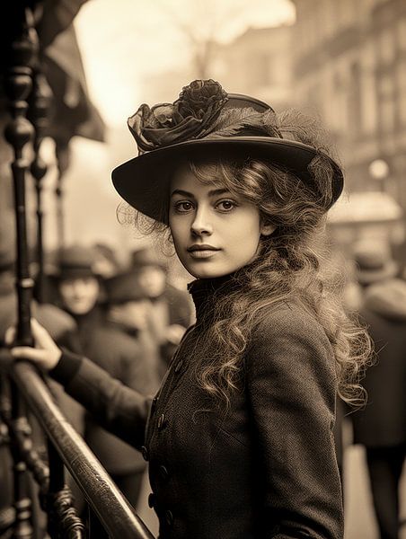 Elegant serenity in the city by Klaus Tesching - Art-AI