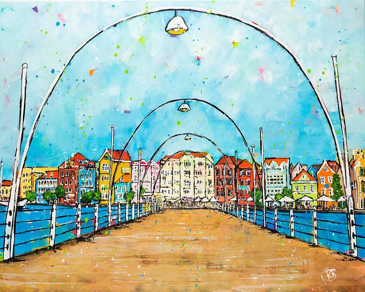 Queen Emma bridge Curaçao by Happy Paintings / Renata Rolefes