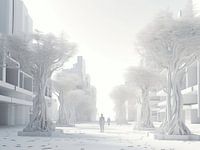 Beleuchtete Horizonte: Eine abstrakte Erkundung der städtischen Schönheit