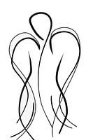 Abstrakte Strichzeichnung, Engel